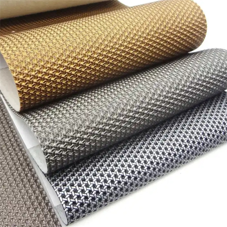 Embossed Synthetic Rexine Leather Women Handbag Upholstery Leather Fabric