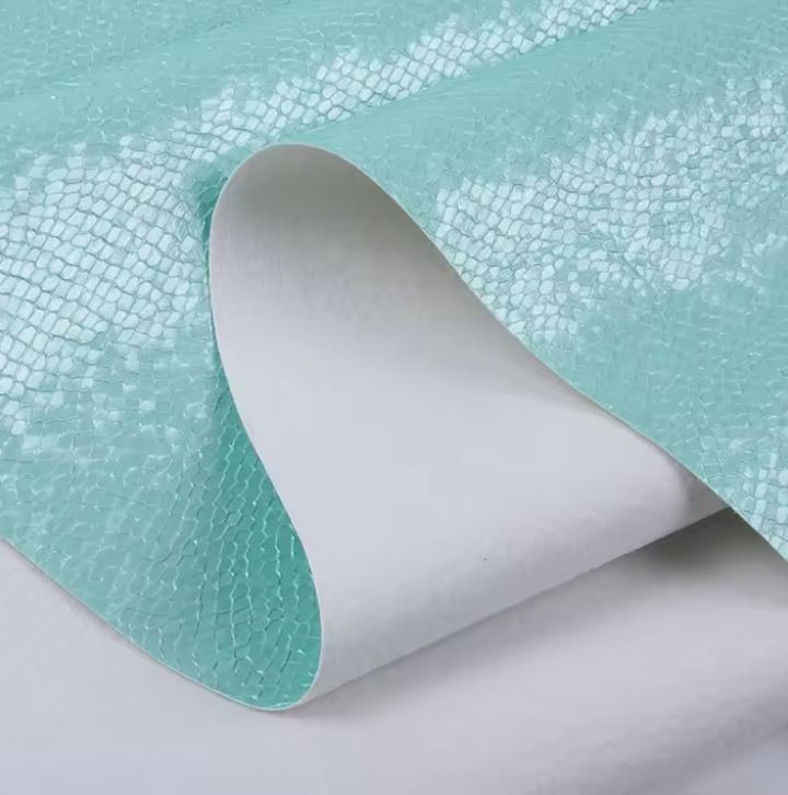 0.8 mm Mermaid Embossed 3D Snake Texture Leather PVC Faux Leather Fabric For Coat Clothing Bags Wallet