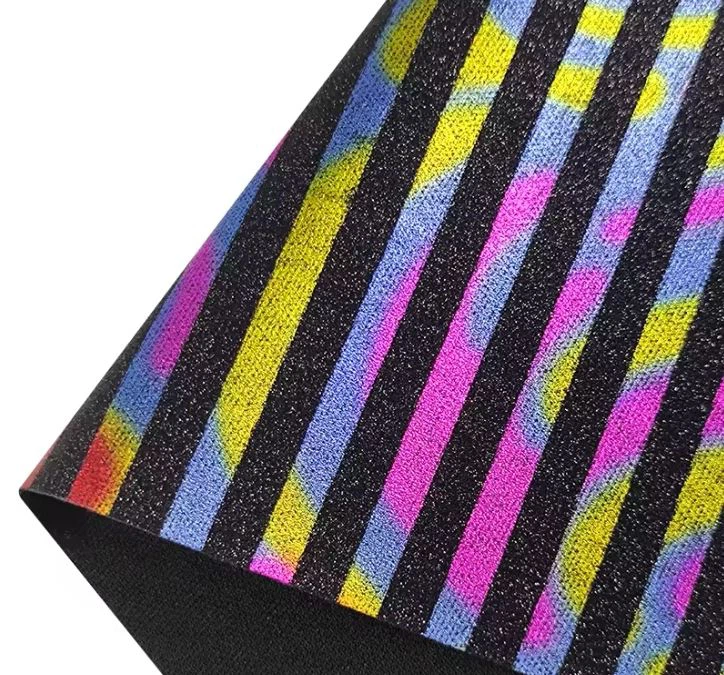 Color Changing Rainbow Fine Glitter Synthetic Leather