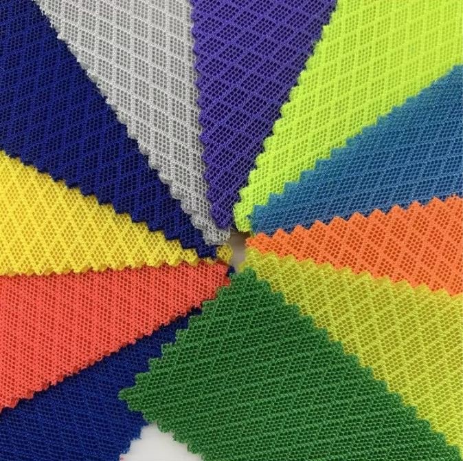 Colourful 100% Polyester Knitted 3d Air Spacer Sandwich Mesh Fabric For Shoe Luggage Bag Mattress