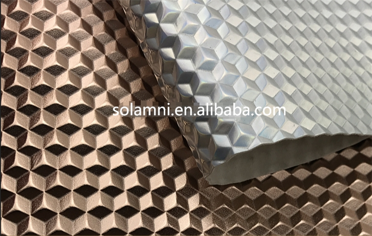 Embossed Colorful Holographic Three-dimensional Pu Leather