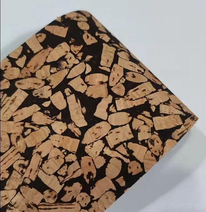 New Design Coffee Grounds Pattern Marketable Bark Grain Natural Cork Colored Cork Leather Fabric For Shoes Bags Yoga Mat