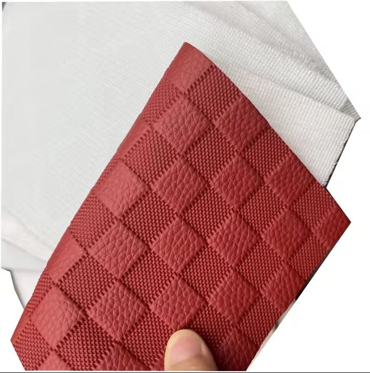 PNew Arrival Pvc Rexine Leather With Foam For Car Upholstery, Diamond Embossing Faux Leather For Auto Floor Mats And Car Trunk