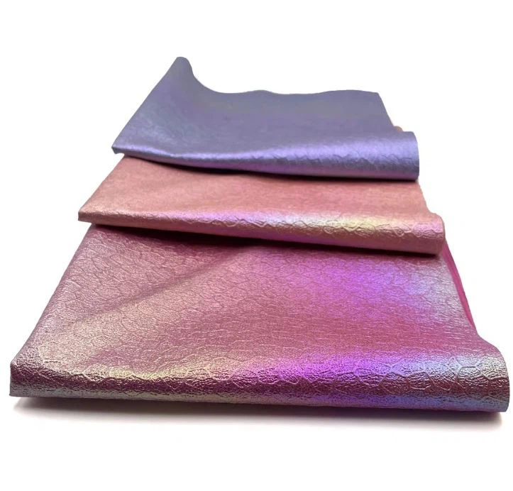 Sleek Upscale PU Leather Materials For Shoes And Bags With Reflective Accents Abrasion Resistanc