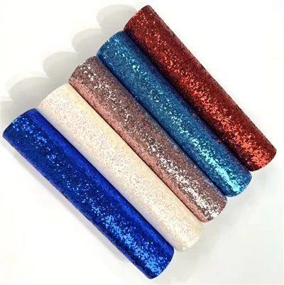 Chunky PU Backing Glitter Faux Leather