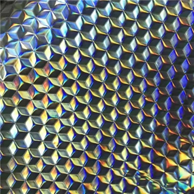 Embossed Colorful Holographic Three-dimensional Pu Leather