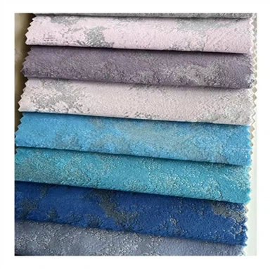 Latest Luxury Bronzed Velvet Curtain100%polyester Woven Fabric