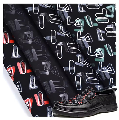 Wholesale Screen Printing Designer Faux Print PU Synthetic Leather Fabric