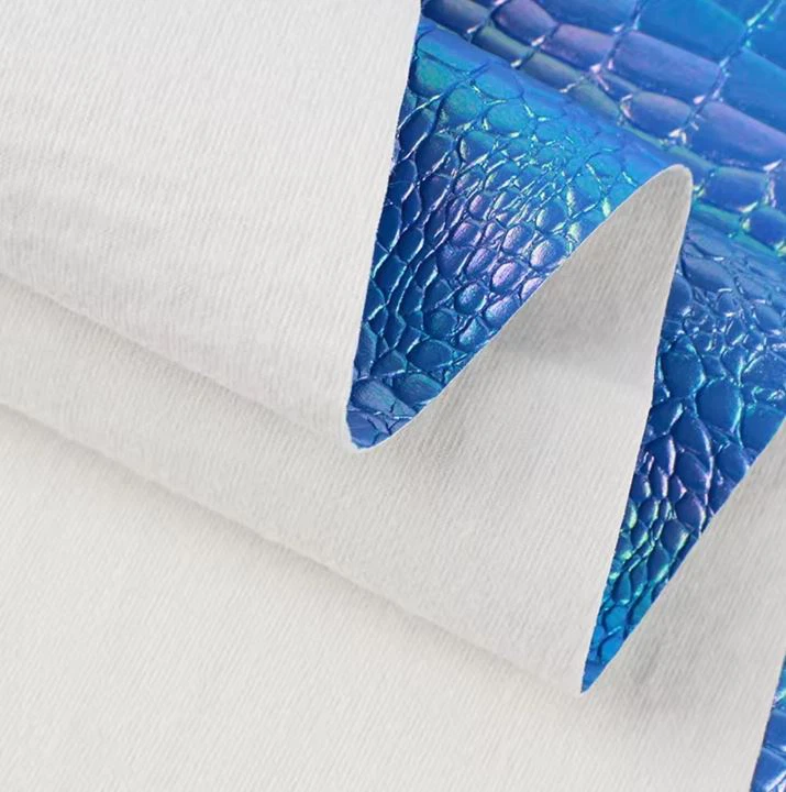 Wholesale Embossing Crocodile PVC Synthetic Leather Fabric Metal Plain Faux Rolls Material For Bags Shoes